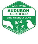 Audubon Certified Seal stating Grazed on Bird Friendly Land