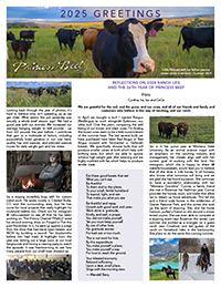 Cover Page of Princess Beef Newsletter for 2024